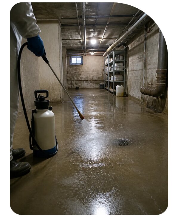 Профессиональная дезинфекция подвала в Котласе по цене от 5182 р. | Сенат-Ктл