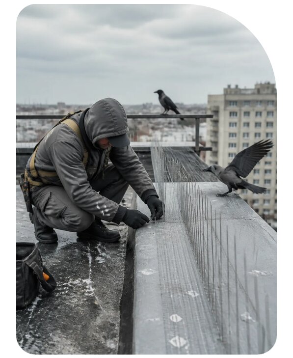 Защита от ворон под ключ в Котласе по цене от 5182 р. | Сенат-Ктл